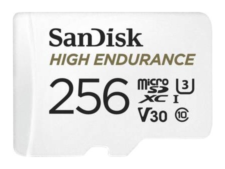 High Endurance 256GB microSDXC Card with Adapter